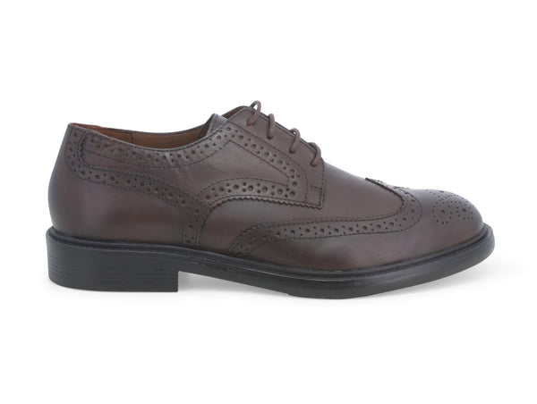 Melluso uomo derby a coda di rondine in pelle marrone U55262-217783